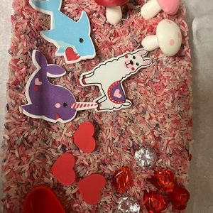 Valentine Sensory Buckets! Great for kids ages 2 years and older!